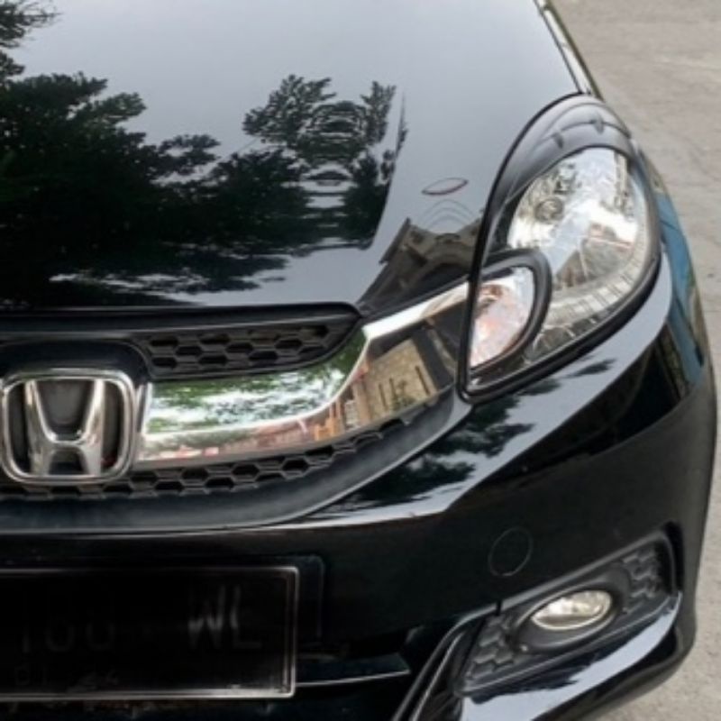 Paket garnish GARNIS lampu depan + belakang honda Mobilio lama HITAM DOFF