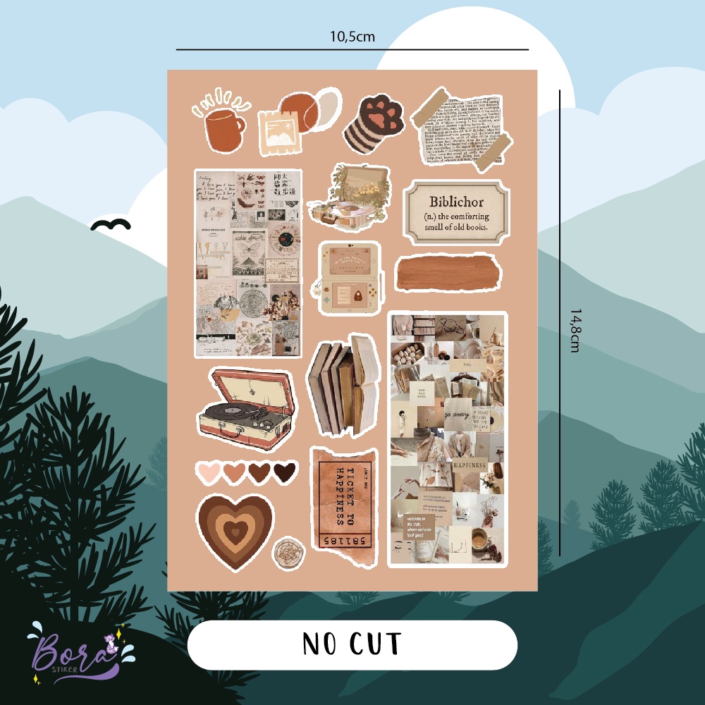 

Stiker Vintage /Sticker Vintage / Stiker Case / Stiker Binder / Stiker Journal Tanpa Cutting