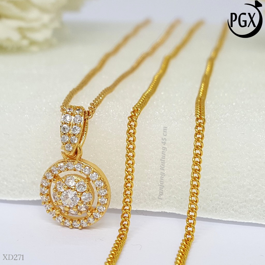 PGX Kalung Wanita Xuping Aksesoris Fashion Perhiasan Lapis Emas XD271