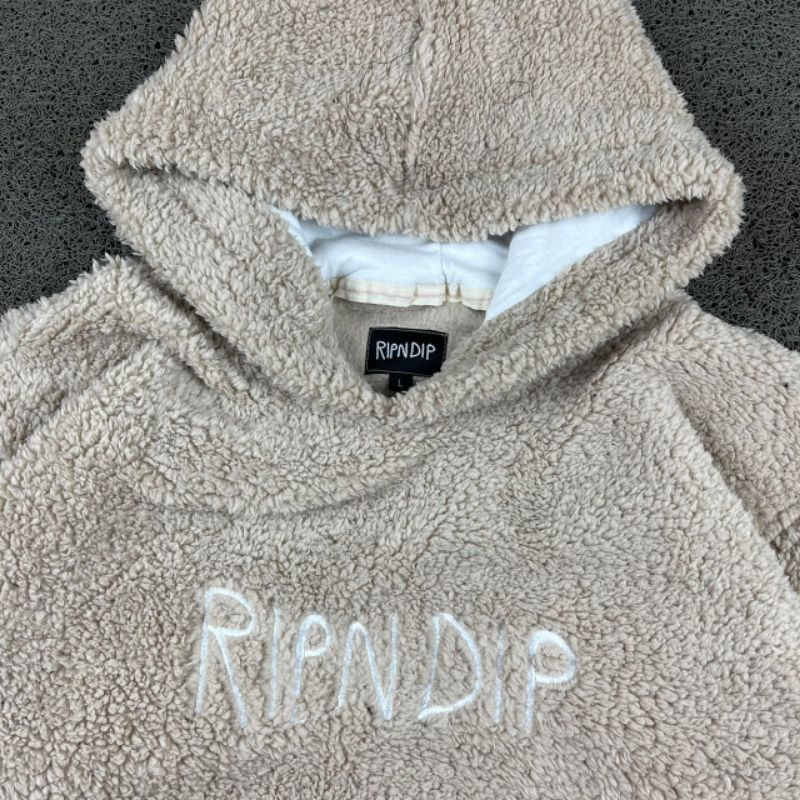 SHERPA JAKET HOODIE SWEATER RIPNDIP FULLTAG &amp; LABEL