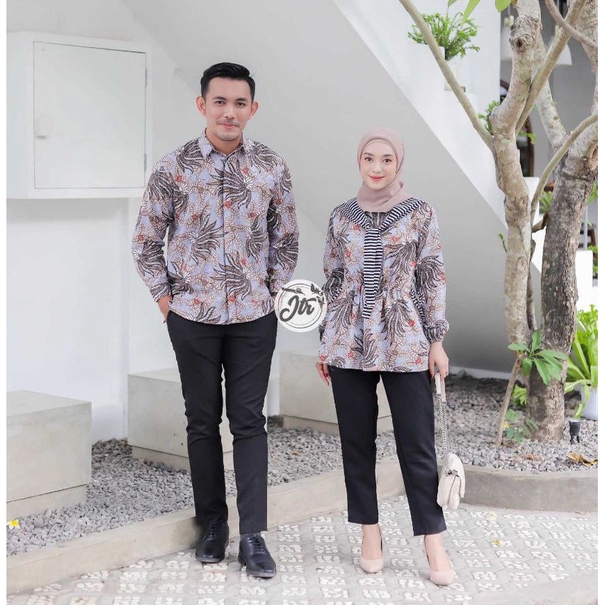 Baju Batik Wanita Modern Atasan Batik Wanita Kerja Kantor Tunik Batik Blouse Batik Kerja Wanita Kantor M L XL Seragam Batik