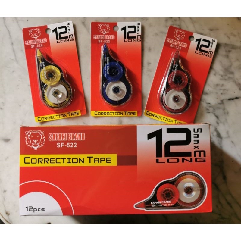 

[1 Pcs] SAFARI CORRECTION TAPE SF-522 / PITA KOREKSI SAFARI BRAND 12 M