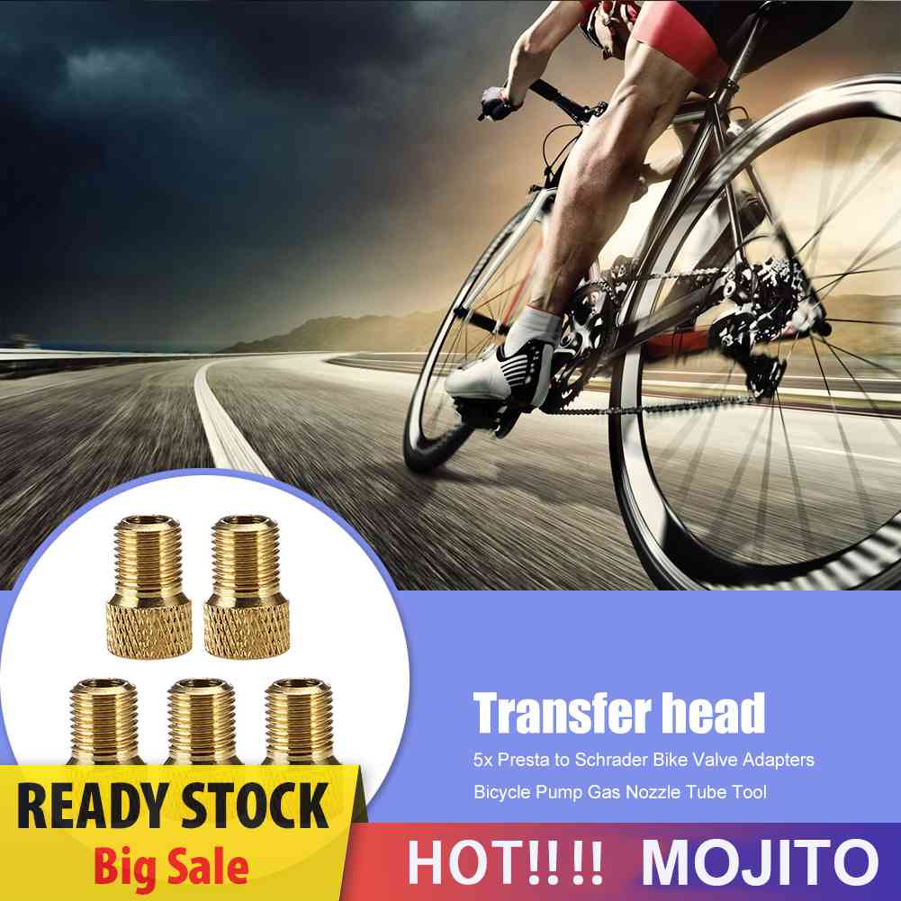 5pcs Adaptor Katup Presta Ke Schrader Untuk Pompa Udara Sepeda MTB