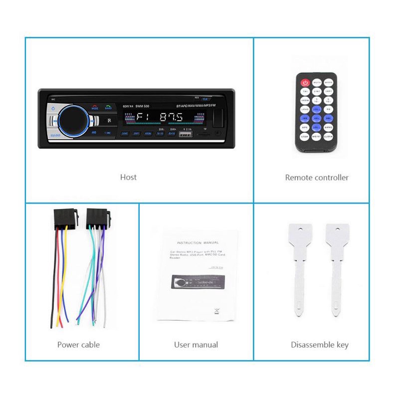 Head Unit Tape Audio Mobil Bluetooth Car MP3 Player JSD-530