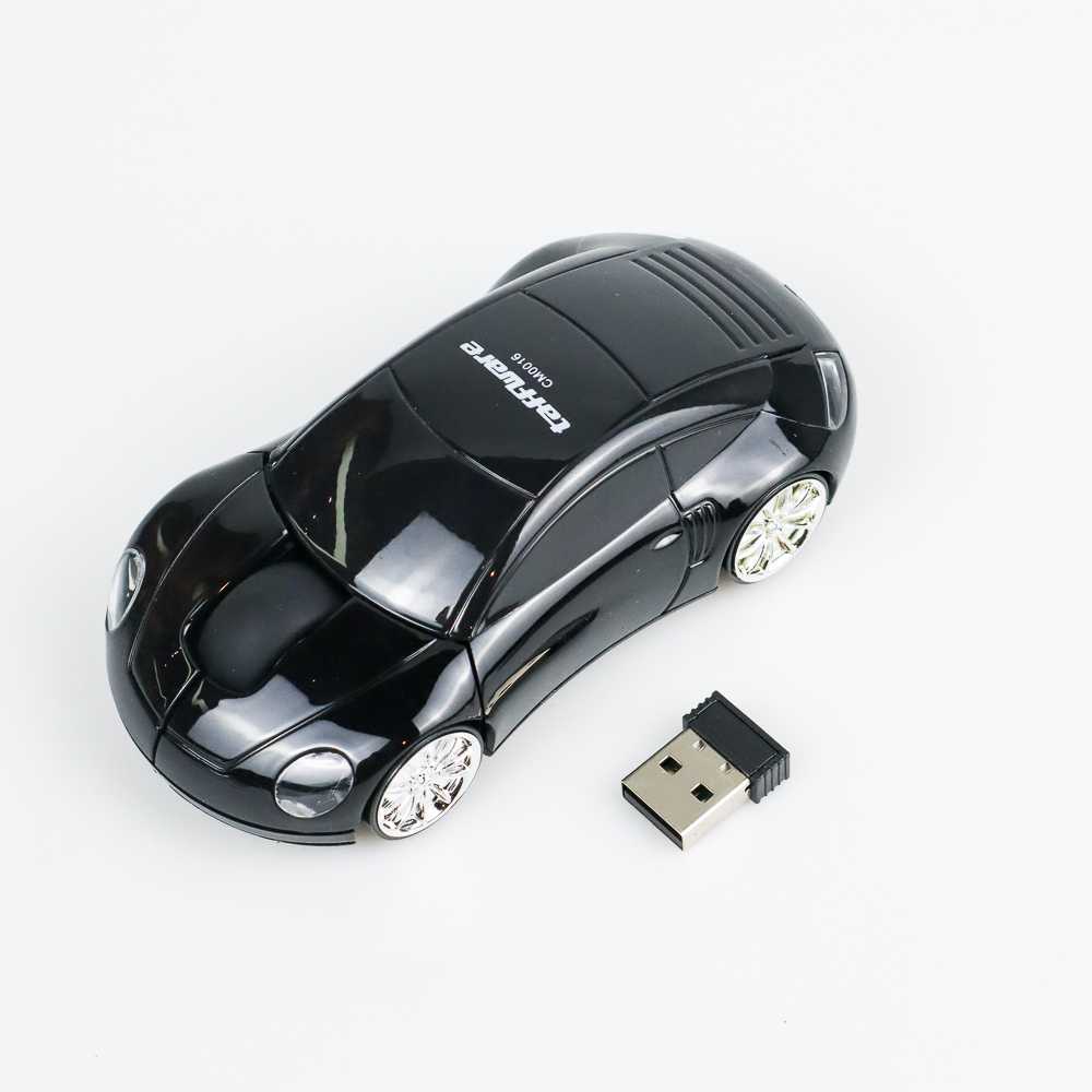 Mouse Wireless Mobil Ferrari Optical USB Receiver Plug n Play – Hitam