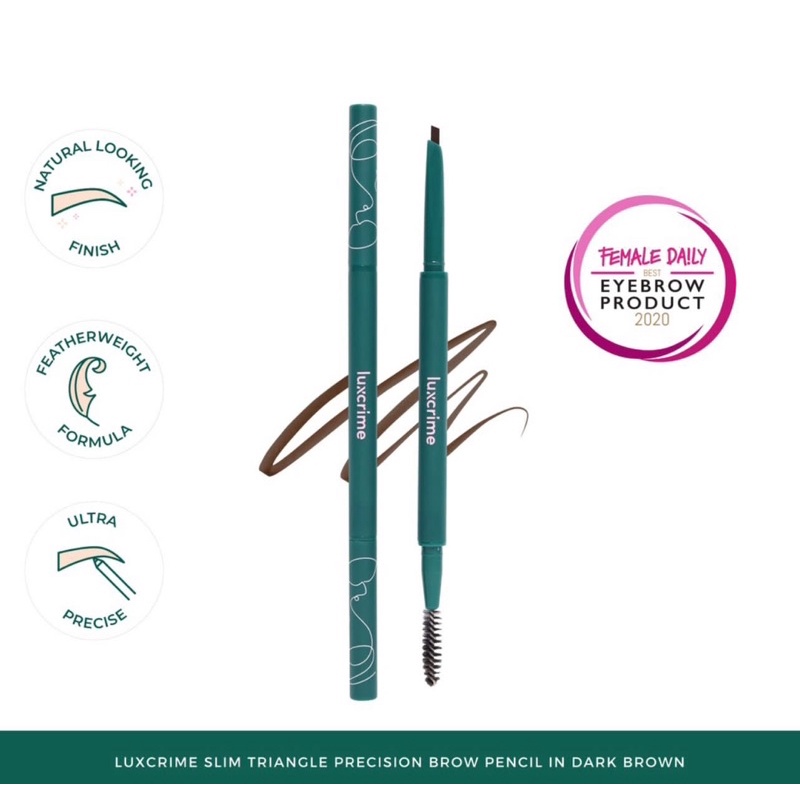 luxcrime slim triangle brow pencil