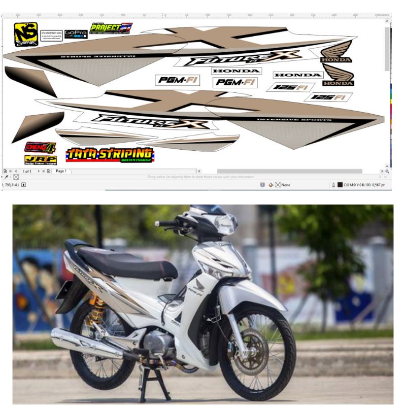 striping wave 125 thailand wave 125s supra x 125