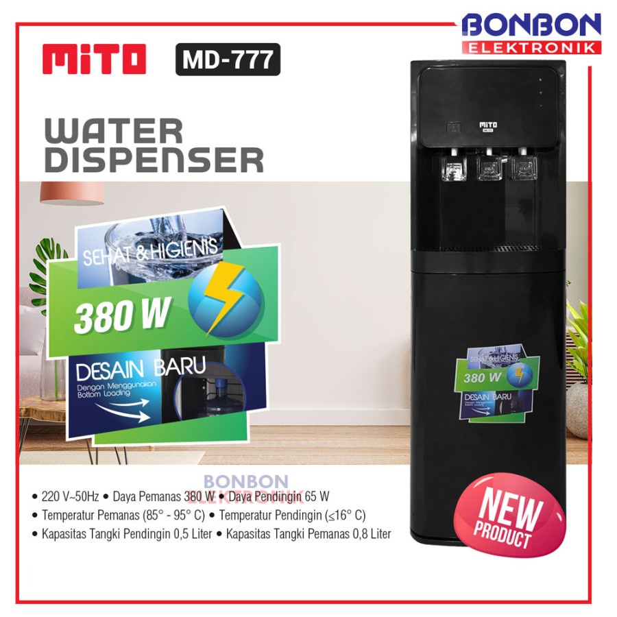 [EXPEDISI] Mito Dispenser Galon Bawah MD-777 / MD 777