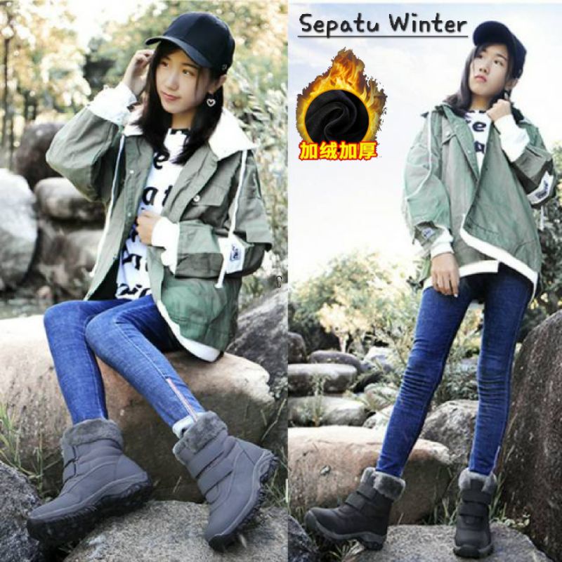 Sepatu Boots Wanita Musim Dingin / Winter Snow Boots 10