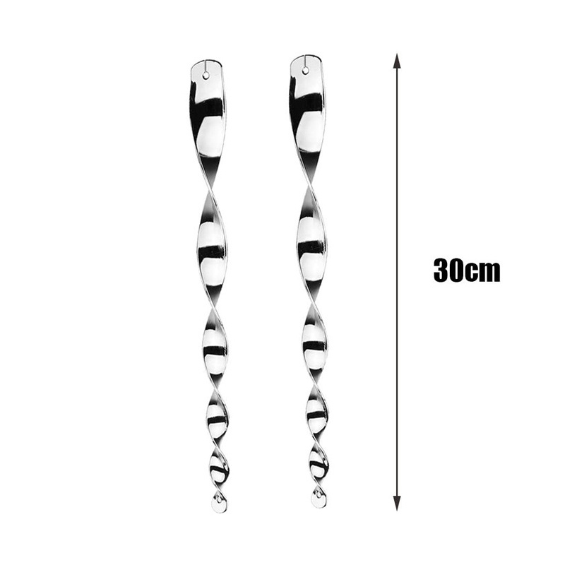 8pcs Alat Pengusir Burung Spiral Reflektif 4pasang Untuk Taman / Outdoor