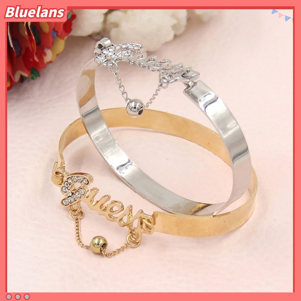 Gelang Bangle Liontin Manik-Manik Berlian Imitasi Shiny Untuk Wanita