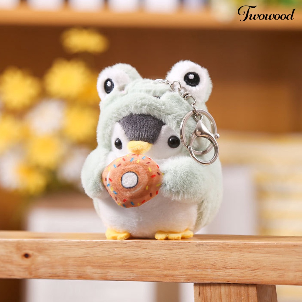 Twowood Gantungan Kunci Boneka Penguin Bahan Plush 10cm