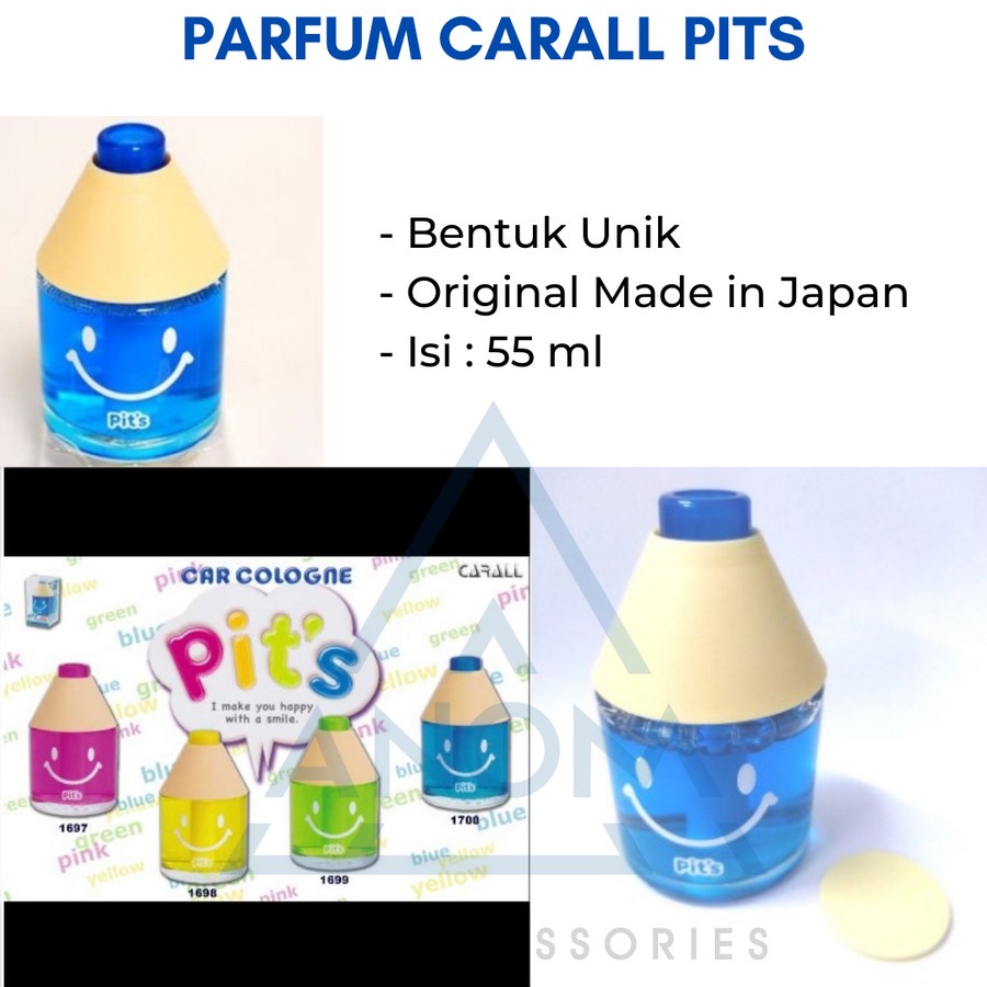 CARALL Pits Car Parfume Pencil Shape Smile Face Air Freshener Parfum Pewangi Pengharum Mobil 55ML