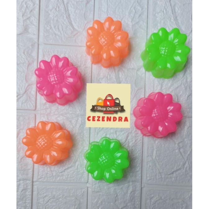 12pcs Cetakan kue putu ayu motif bunga matahari