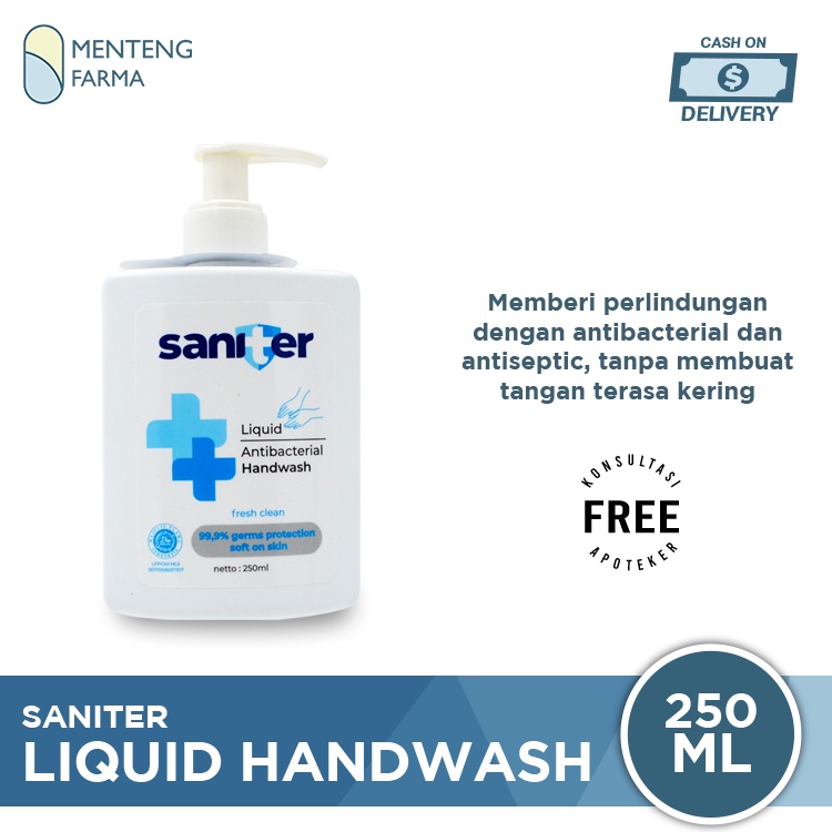 Saniter Handwash 250 ml - Sabun Cuci Tangan Antibacteri