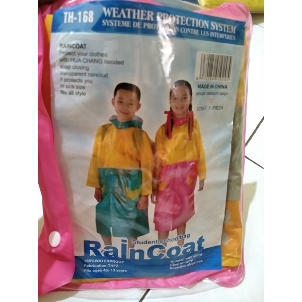 Jas Hujan Anak Ponco Motif Karakter Jas Hujan Anak Terusan / Rain Coat Kids 1 piece / Jas Hujan Karakter