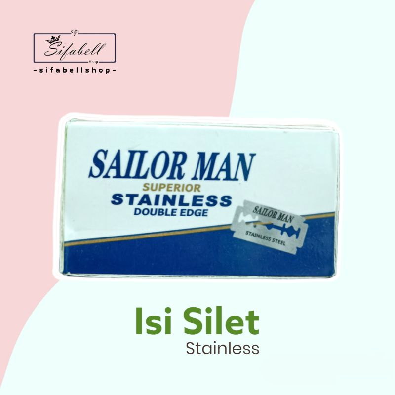 Isi Silet Pisau Cukur Jenggot 1 Pack isi 5 Pisau Cukur Kumis Stainless Berkualitas