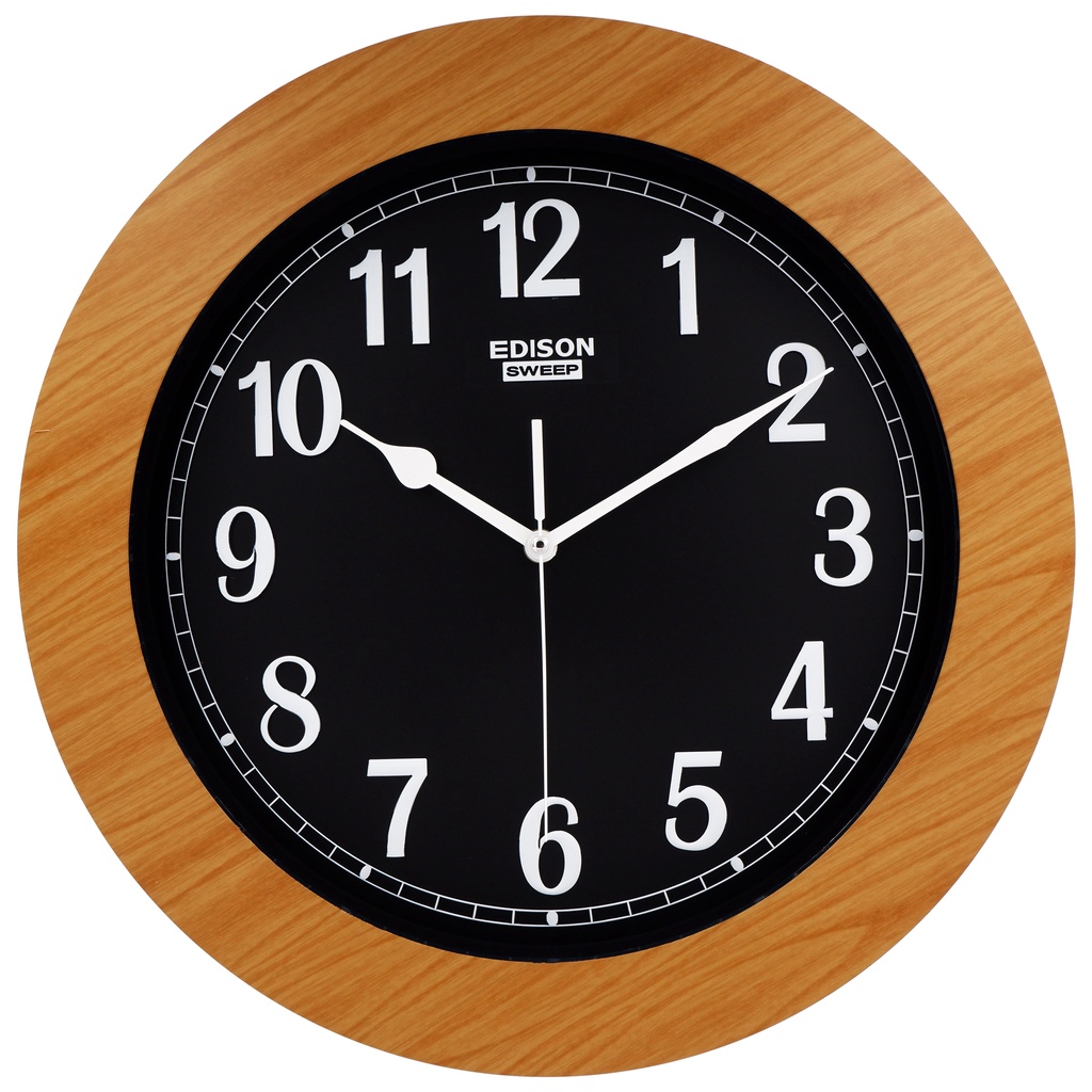 Jam Dinding Edison Sweep ES 410 Wood T11 Timbul Diameter 410mm 41cm