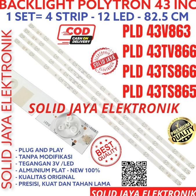 backlight tv led polytron 43 inc pld43v863 pld43tv866 pld43ts866 lampu w20
