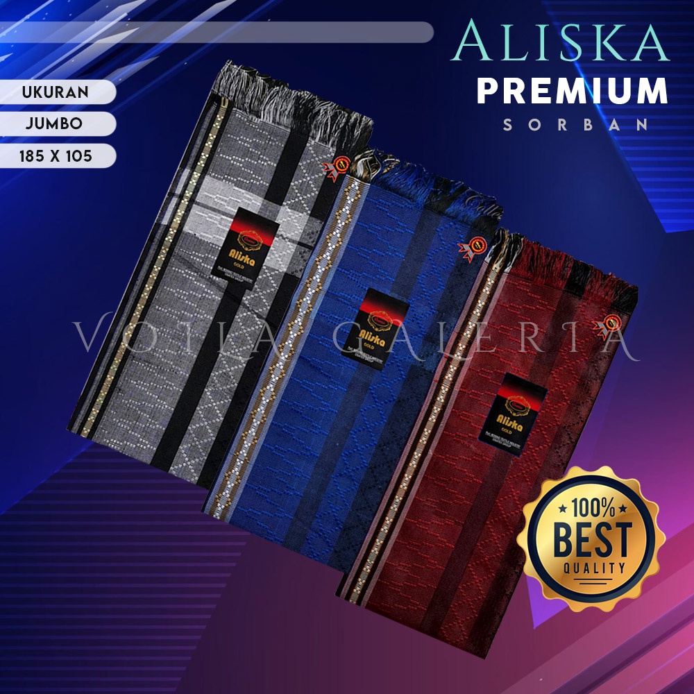 Sorban Motif Premium Jumbo Aliska Original - Kain Sorban Oleh oleh haji umroh