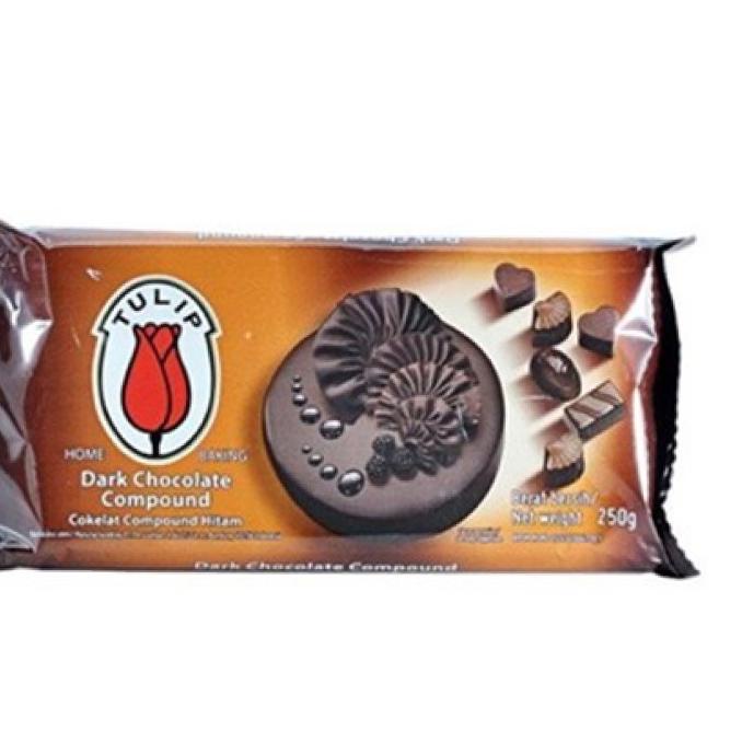 

10.10 STOK READY Tulip Dark Compound Cokelat 250 gr !!!
