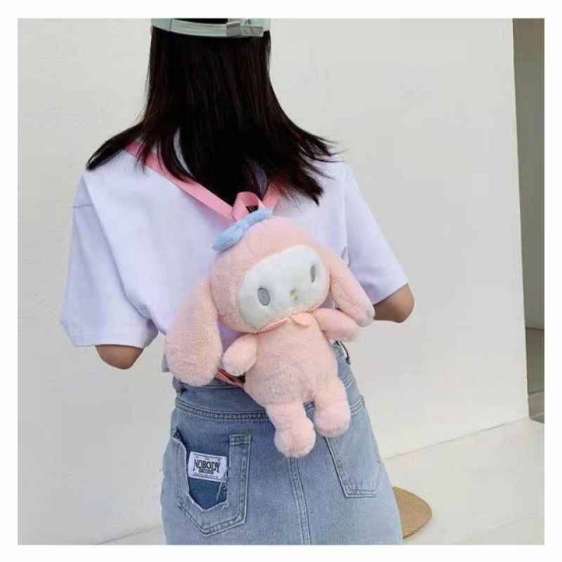 Tas Ransel Wanita Boneka Bulu Cinnamoroll