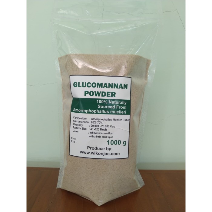 

Tepung Porang. 60% Glucomannan content 1 kg