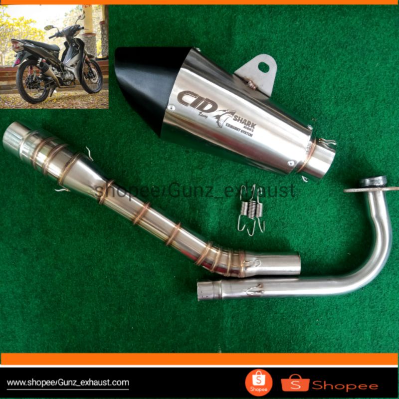 CLD SHARK / Knalpot CLD inlet 50mm / CLD SHARK / Knalpot Racing CLD SHARK Supra / Gren / Blade / Veg