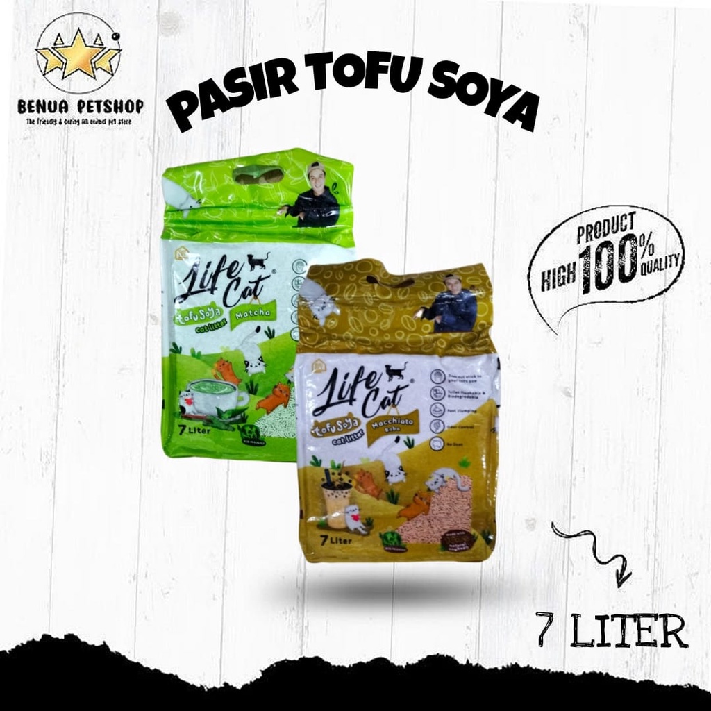 PASIR KUCING TOFU SOYA CAT LITTER - LIFE CAT TOFU 7 LITER (EKSPEDISI)