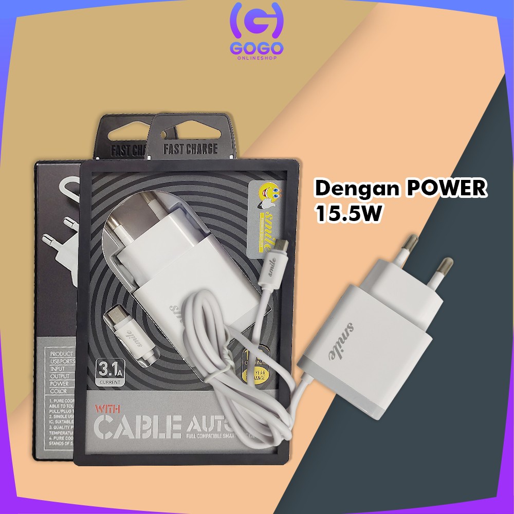 GOGO-C466 Charger Travel Adapter 2 Port USB Fast Charger Colokan USB Fast Charging / Dual USB Pengisi Daya Cepat