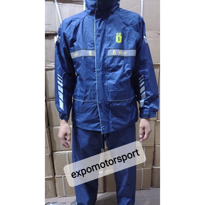 JAS HUJAN STELAN ATAS BAWAH TIDAK TEMBUS AIR MERK OHLINS ORIGINAL X BIONDI KUALITAS GRADE ORI