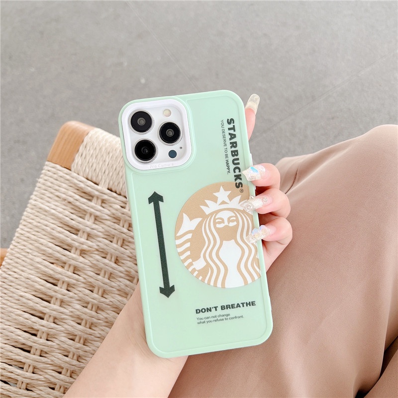 Starbucks Soft Case Silikon Motif Kopi Retro Untuk IPhone 14 13 12 11 Pro Max X XR