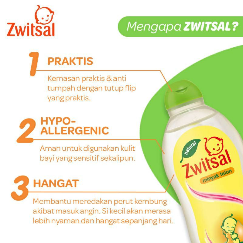 Zwitsal Baby Natural Minyak Telon 60 ml | 100ml ~ ORIGINAL 100%