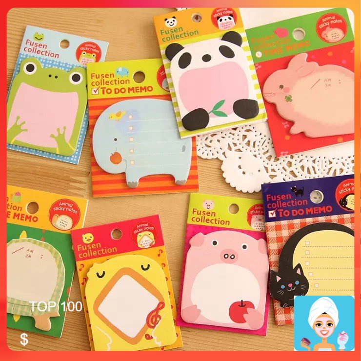 

[ML] STICKY NOTES ANEKA BINATANG LUCU CUTE ANIMAL / MEMO TO DO LIST NOTE / MEMO IT , STICK IT