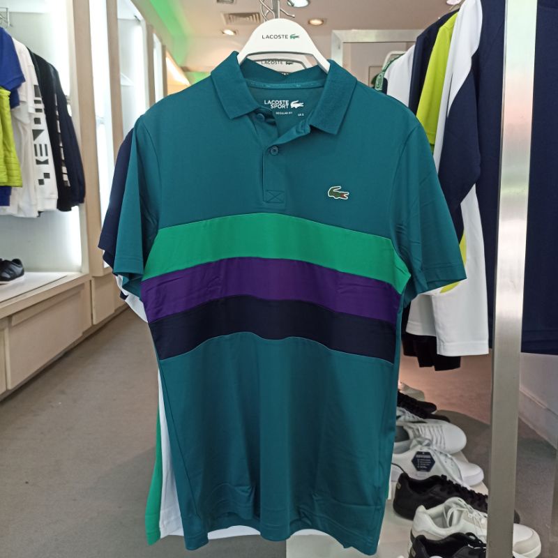 Baju Lacoste Polo Sports Green Original