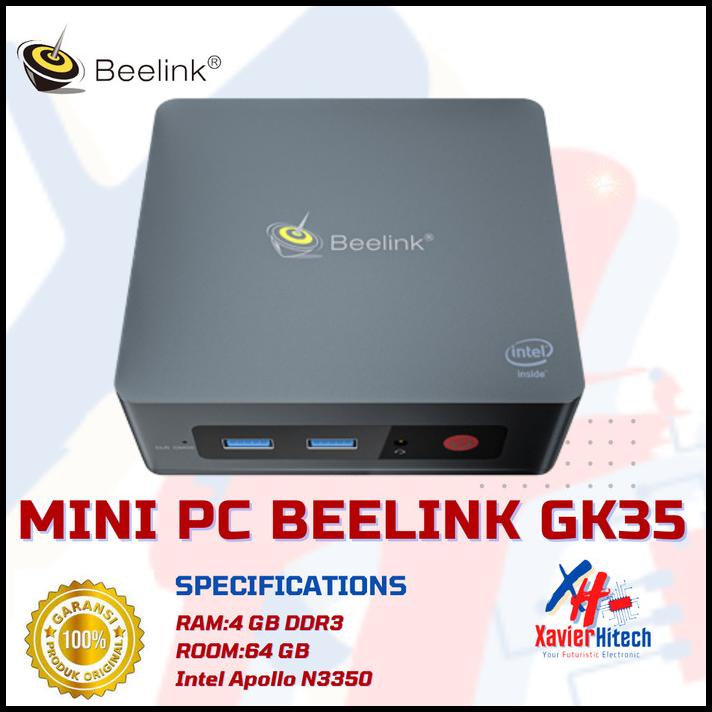 Mini Pc Beelink Gk35 4/64 Intel Apollo N3350 Dual Hdmi Wifi Windows 10
