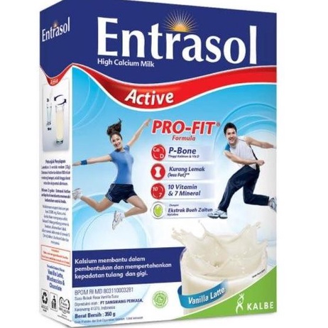 

[ COD ] Entrasol Susu Tinggi Kalsium Active Vanilla Latte 350Gr