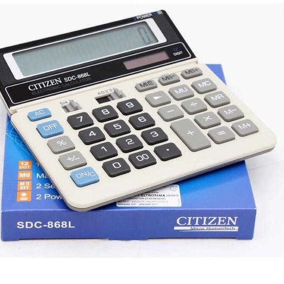 

Codei7I2u--Kalkulator CITIZEN SDC 868 L Kalkulator 12 Digit Sudah Termasuk Baterai