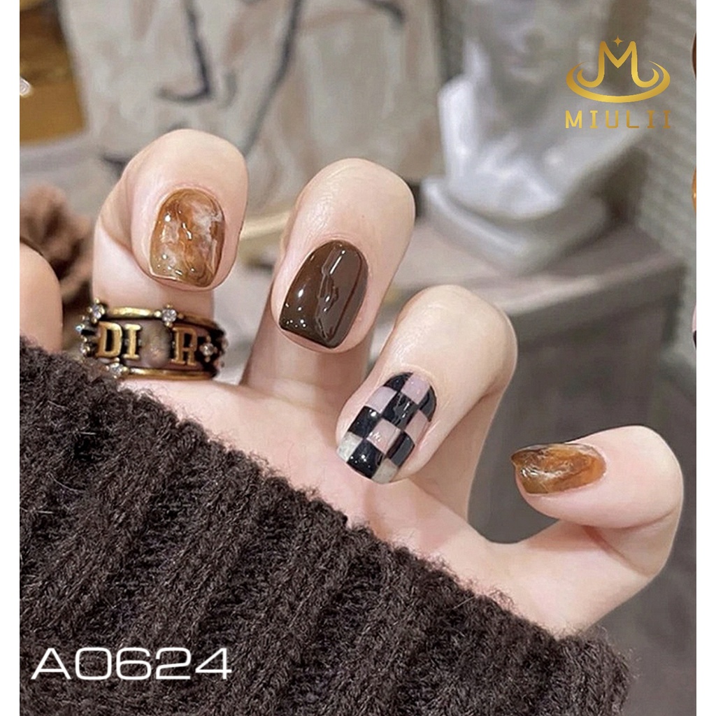 MIULII / KUKU PALSU   A0624  / 24PCS / 3D / NAIL ART / PREMIUM / CUTE / FREE LEM JELLY / KUTEK