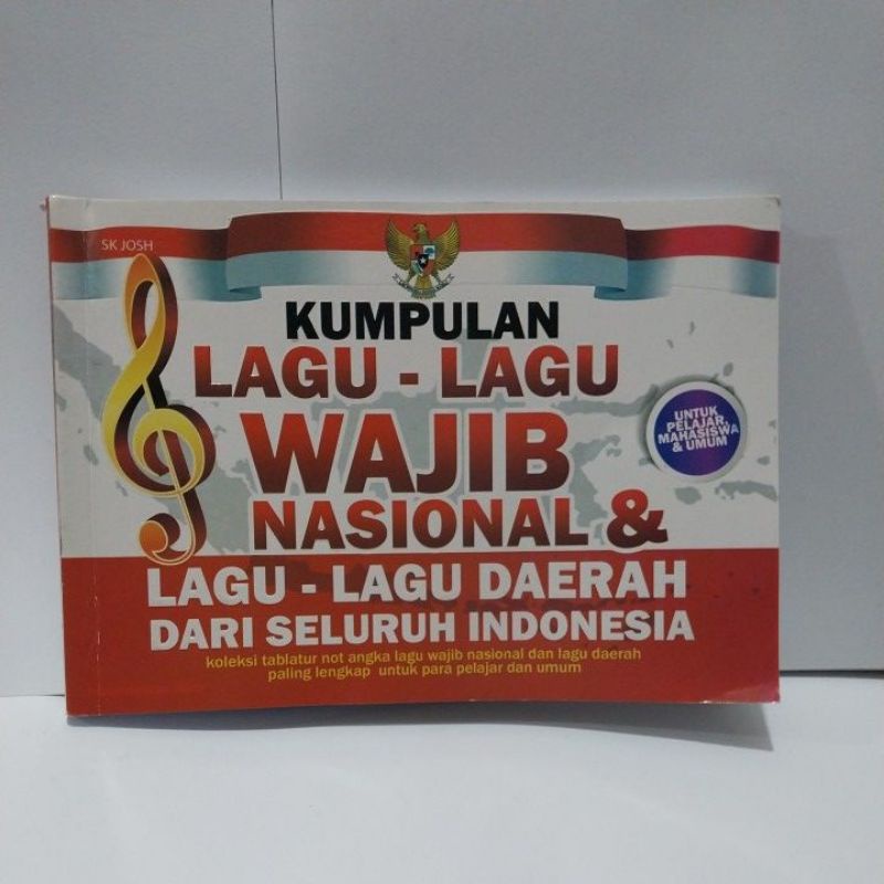 Jual Buku Kumpulan Lagu Wajib Nasional & Lagu Daerah Dari Seluruh