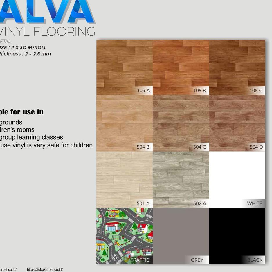 Yang Terbaik--Karpet Lantai Alva / Karpet vinyl lantai Motif Kayu / Karpet Lantai Terlengkap / Vinyl