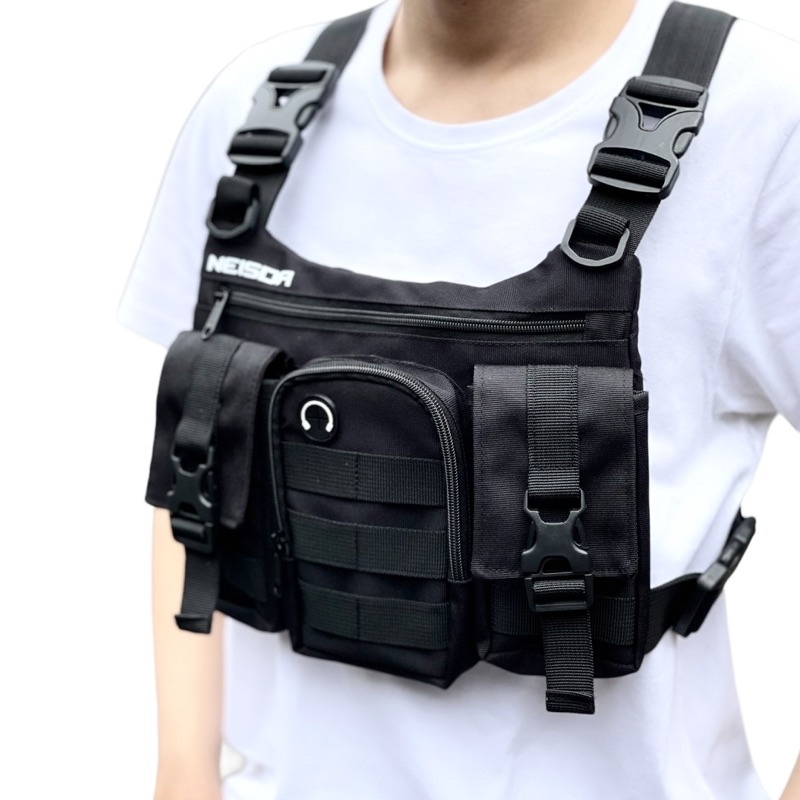 TAS DADA PRIA TACTICAL BLACK NEISDA ORIGINAL / TAS DADA TACTICAL / CHEST RIG BAG / CAHSTBAG / TAS DADA ROMPI PRIA ORIGINAL NEISDA