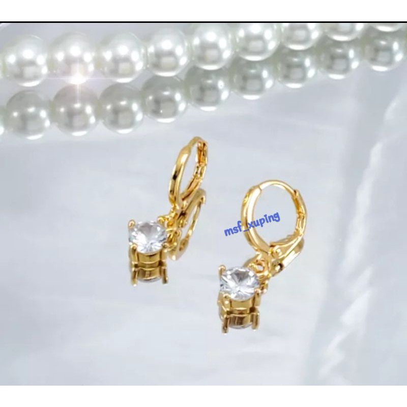 Anting Gantung Mata Satu Minimalis 18K