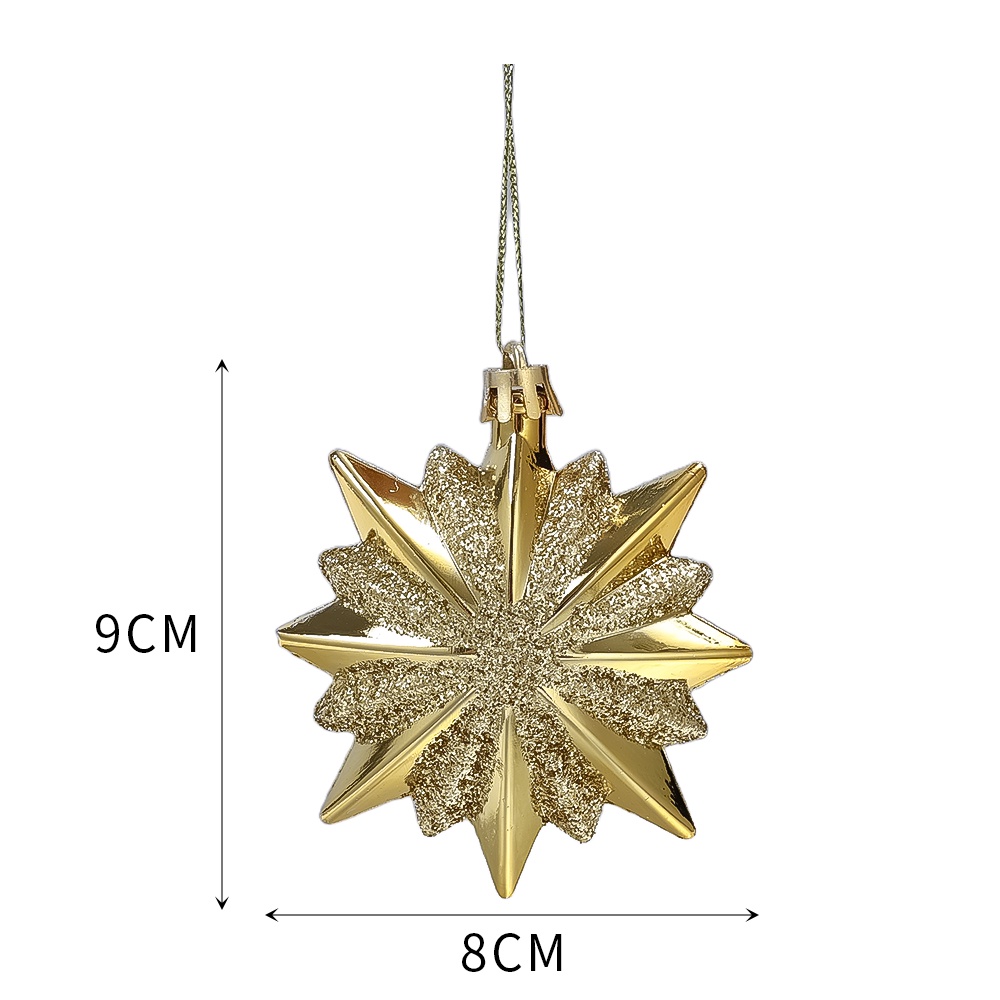 4 Pcs Liontin Bentuk Bintang 16 Untuk Dekorasi Pohon Natal