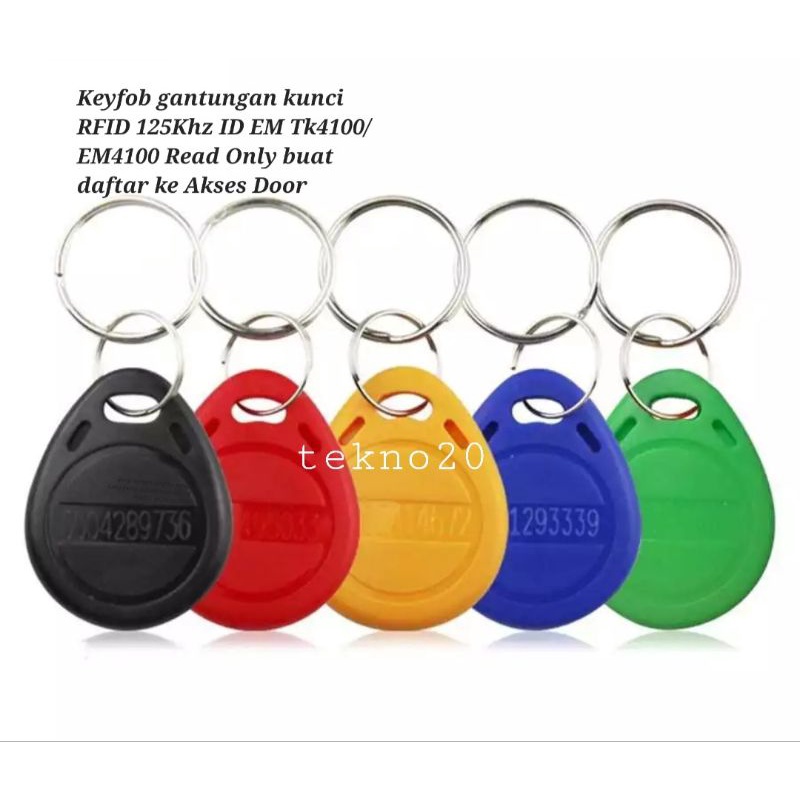 Key Chain RFID 125 Khz ID EM Read Only Key fob RFID 125 Khz Gantungan Kunci buat Akses Kontrol Keychain RFID 125Khz EM4100 TK4100 Read Only Waterproof