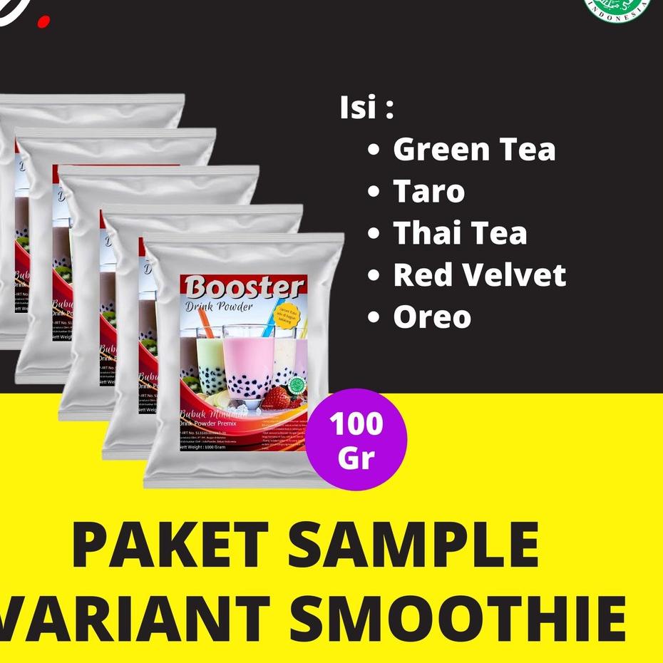 

Star 9.9 PAKET SAMPLE Best 5 Varian SMOOTHIE (THAI DRINK) , Harga adalah 1 Paket berisi 5 Variant serbuuu !