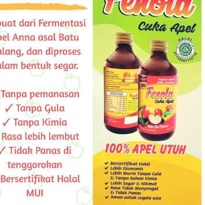 

BISA COD ✔️CUKA APEL - FENOLA - PURE CUKA APEL - TONER - ORIGINAL - CIDER VINEGAR - MURNI|RA1
