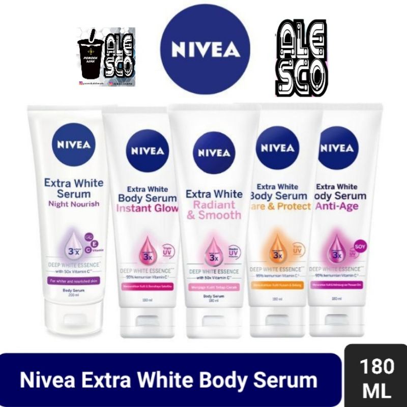 NIVEA Extra White Body Serum Night Nourish | Care & Protect | 10 Super Vitamin | Nivea Hijab Cooling