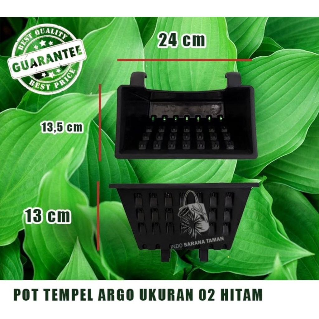 POT TEMPEL ARGO 02 HITAM Pot Dinding Pot Vertical Garden Pot Tembok Pot Cantol Pot Vertikal Garden