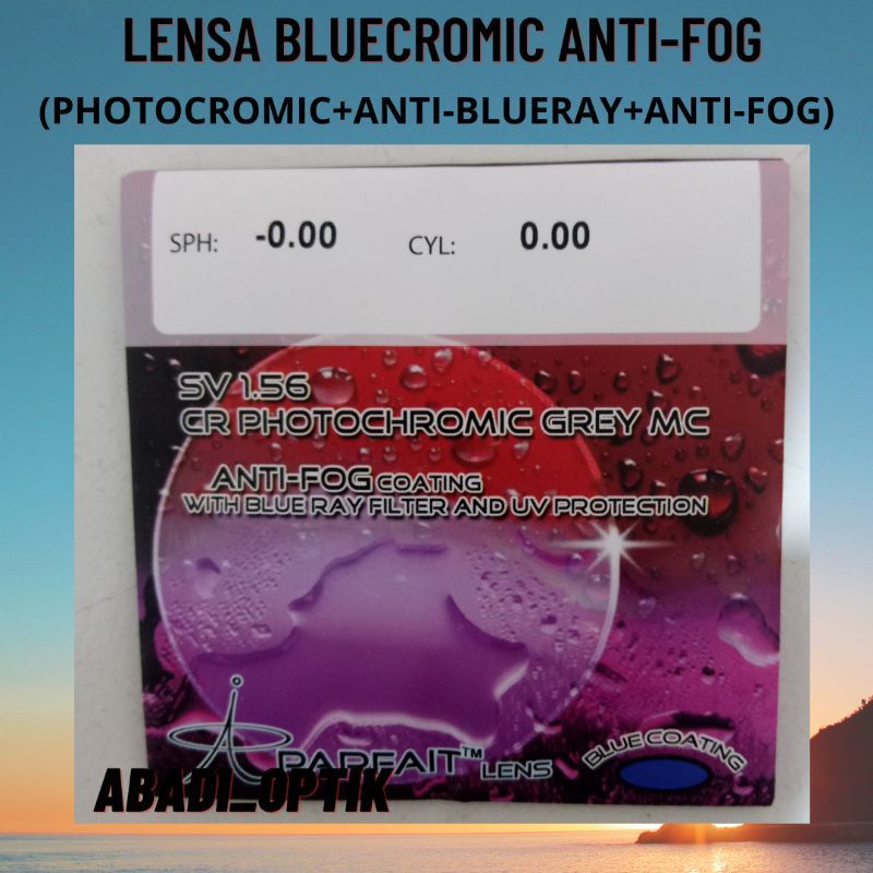 LENSA BLUECROMIC OPTIFOG, KACAMATA BLUECROMIC OPTIFOG PRIA DAN WANITA